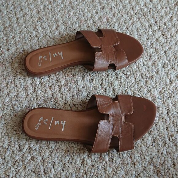 French Sole Alibi Sandal in Cognac Leather size 6.5 - Picture 3 of 12